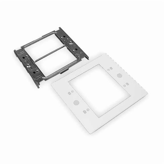 Legrand Device Plate,Gray,Steel,Plates G4047C-2