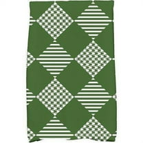 Simply Daisy 18" x 30" Check It Twice Holiday Geometric Print Kitchen Towel