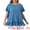 Blue, variant on DARING DIVA Women's Plus Crew Neck Short Sleeve Loose Fit Flowy Blouse Top 2X Blue