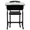 thumbnail image 6 of Emma + Oliver Adjustable Height Student Desk and Chair with Black Pedestal Frame, 6 of 11