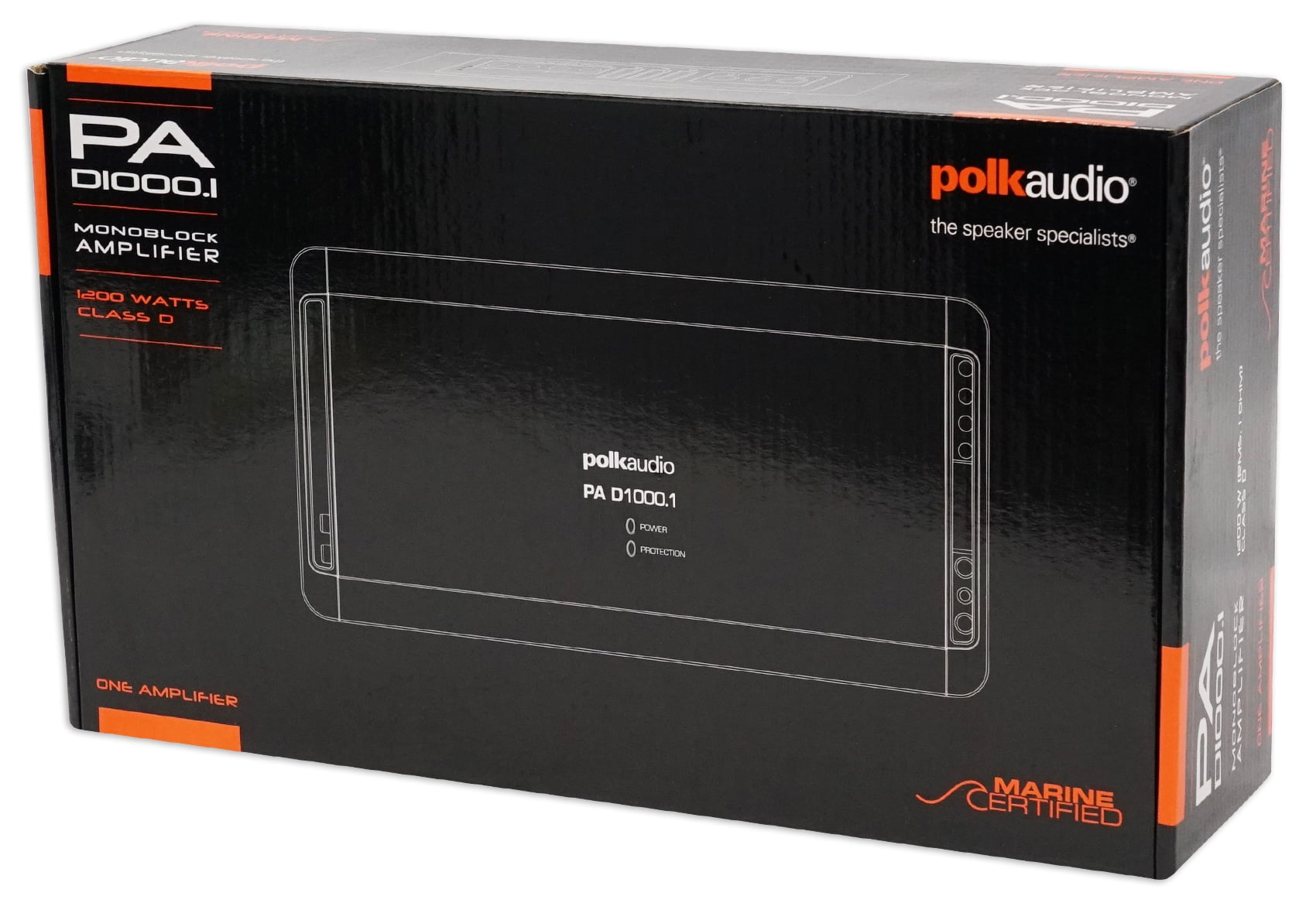 Polk Audio PA D1000.1 Class D 1200 Watt Monoblock Subwoofer Car Amplifier
