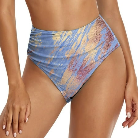 Ramiter Womens Swim Shorts Women s Triangle Swim Trunks Solid Color Swim Trunks Women s Thong Blue S