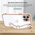 thumbnail image 5 of Compatible with iPhone 14 Pro Case for Women Girls,Soft TPU Cute Love Heart Plating Electroplate Wristband Bumper Holder Bling Case Slim Anti-Scratch Shockproof Luxury Case(Elegant White), 5 of 13