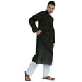 thumbnail image 3 of Atasi Ethnic Long Sleeves Kurta For Menâ€™s Printed Chinese Collar Mens Party Wear, 3 of 7