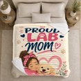 thumbnail image 5 of Proud Labrador Mom Dog Mom Illustration Artistic Design, Playful Pet Portrait Pattern, Warm Flannel Blanket for Living Room and Reading Nook, Dog Moms Friendship Gift, Pet Lover Home Decor, 5 of 9