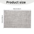 thumbnail image 4 of SMIXLN Placemats Set of 4, Vinyl Woven Place Mats for Kitchen Table Indoor/Outdoor, Washable Placemat Wipeable Dining Table Mats, Beige, 12x18 Inch, 4 of 8