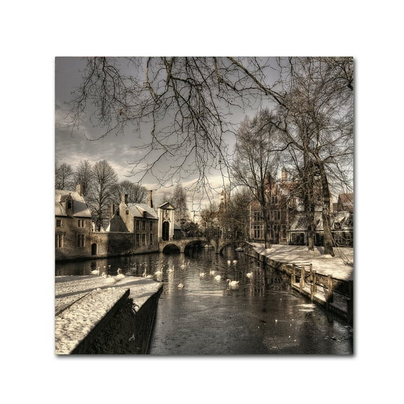 Trademark Fine Art 'Bruges In Christmas Dress' Canvas Art by Yvette Depaepe