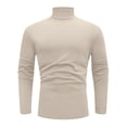 thumbnail image 3 of GIRUNS Men's Turtleneck Sweater Long Sleeve Basic Slim Fit Knitted Pullover Thermal Tops Apricot M, 3 of 8