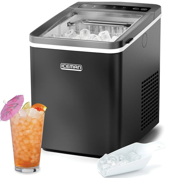 Iceman by Chefman 1 lb Dual-Size Compact Ice Machine, Ice Basket and Scoop