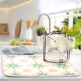 thumbnail image 5 of Yayeee Dish Drying Mat for Kitchen Counter 18"x24" Microfiber Absorbent Pad, Retro Green Stars, 5 of 7