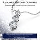 thumbnail image 3 of Collar SIGALIT Moissanite de plata de ley de 3 piedras de regalo, 3 of 8