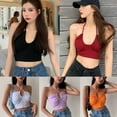 thumbnail image 3 of Women's European and American Hanging Chest Navel Bare Topwoner Knitted Camisole One Size, 3 of 5