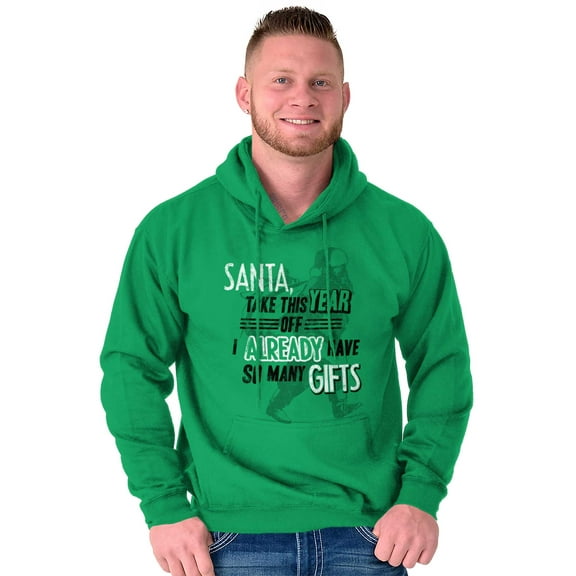 Funny Christmas Santa Take Year Off Hoodie Sweatshirt Women Men Brisco Brands M