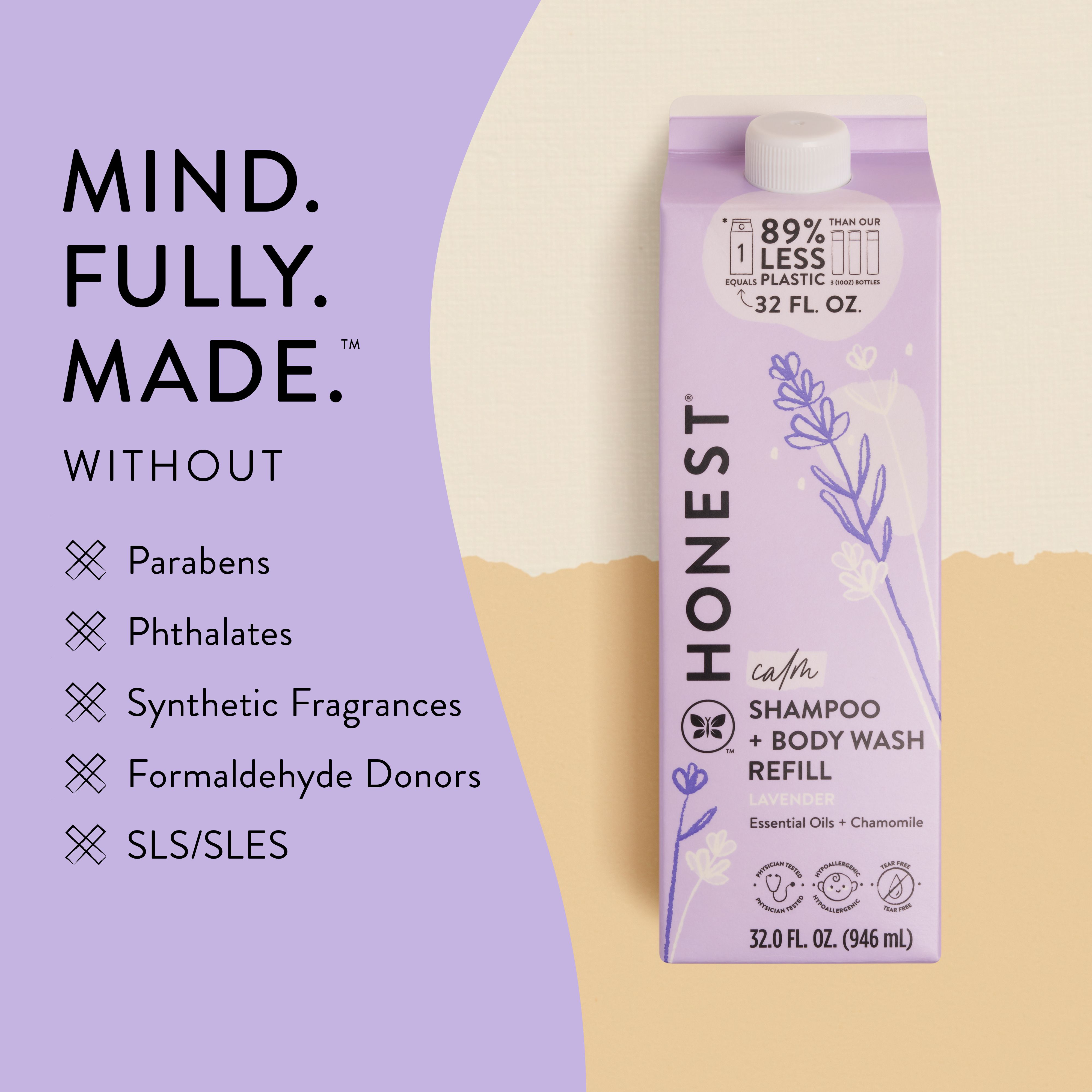 The Honest Company 2-in-1 Shampoo & Body Wash Refill, Lavender, 32 fl oz photo 4
