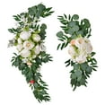 thumbnail image 1 of Flores artificiales para arco de boda, guirnaldas florales para dormitorio, sala de estar, decoración de fiesta Blanco, 1 of 9