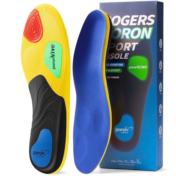 HERMOSO Plantar Fasciitis Insoles for Men Women - Orthotics Inserts, Shoe Insoles Arch Support Flat Feet Inserts (1 Pair, XS, Deep Blue)
