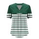 thumbnail image 5 of Camiseta de Cuello en V de Impresión Casual de Manga Corta de las Mujeres, Top Cómodo Ligero para la Primavera Y el Verano, 5 of 6