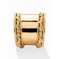 thumbnail image 2 of PalmBeach Jewelry Cigar Band-Style Ring with Rope Detailing in Yellow Gold-Plated or Sterling Silver, 2 of 5