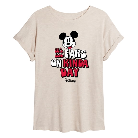 Disney - Ears on Kinda Day - Juniors Oversized Graphic T-Shirt