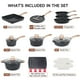 thumbnail image 2 of JEETEE - Juego de batería de 28 piezas, antiadherentes, saludable y libre de tóxicos para estufas de inducción, con sartenes, cacerolas, charolas de horno y esparcidor para hotcakes (sin PFOA), 2 of 5