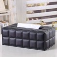 thumbnail image 2 of Rectangular Leather Tissue Box for Home Office Car (Black), 2 of 5