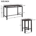 thumbnail image 7 of 5 Pieces Dining Table Set Modern Style Wooden Kitchen Table and 4 Chairs with Metal Legs, Espresso, 7 of 7
