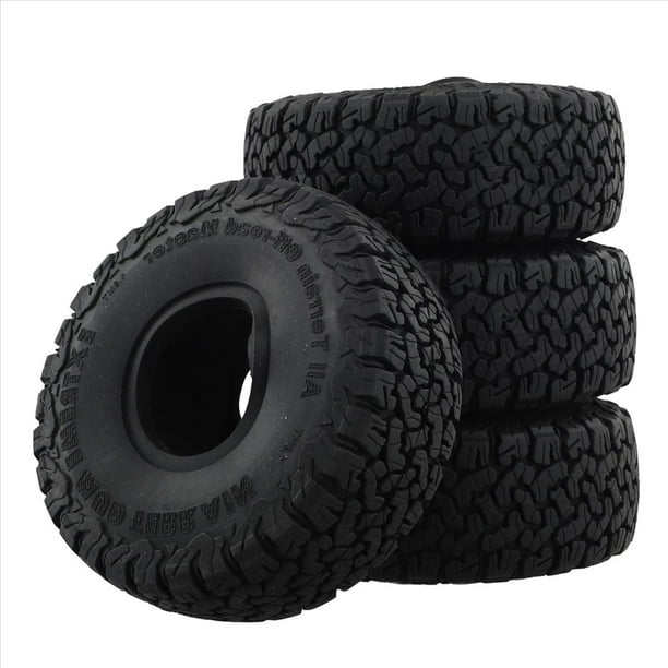 4 Neumáticos de Goma Suave de 115x44 Mm, Rueda de 1,9 Pulgadas, Neumático para Terreno Rocoso para 1/10 RC Crawler Car -4 Axial SCX10 90046
