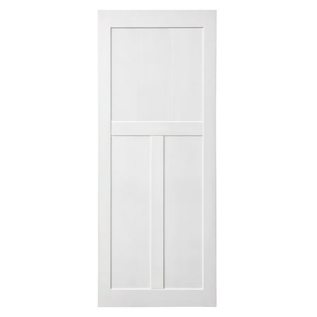 28" X 84" T Style Real Primed Door Slab Modern Interior DIY Panel Door Water-Proof, Anti-Deformation