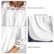thumbnail image 5 of Camisetas de verano para mujer camisetas de ganchillo de encaje de verano camiseta de cuello cuadrado de encaje para mujer cuello ahuecado puño de hombro camisetas de verano ANGGREK Otros, 5 of 6