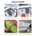 thumbnail image 7 of 4th of July RV Awning Sun Shade Screen 9'X7' Patriotic Poppy Flower Mesh Sunscreen USA Flag Star Stripes Awning Shade Screen with Zipper UV Blocker Completed Kits for RV Motorhome Camper, 7 of 7