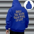thumbnail image 4 of Christian Hoodies for Men 2025 Smile You Made God's Wake Up List Hoodie Hooded Sweatshirt with Pockets Pullover, 4 of 6