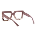thumbnail image 3 of Reading Glasses Oversized Square Frame Over The Counter Dusty Rose Tortoise 2.5, 3 of 7