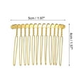 thumbnail image 2 of 2 Pcs No Slip Hair Side Combs Accessories, Metal, Gold Tone, 2", 2 of 5