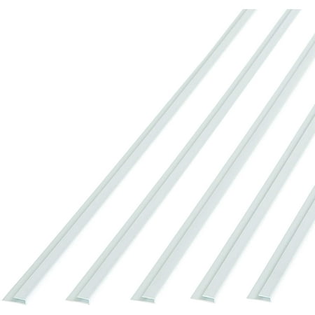 

47 in. Decorative Vinyl J Trim Gloss White (5 Pack)