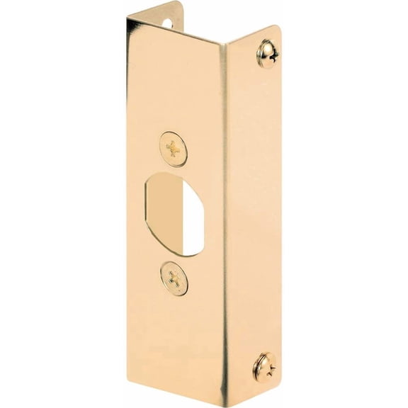 1-3/8 in. Thick Bright Brass Door Edge Reinforcer