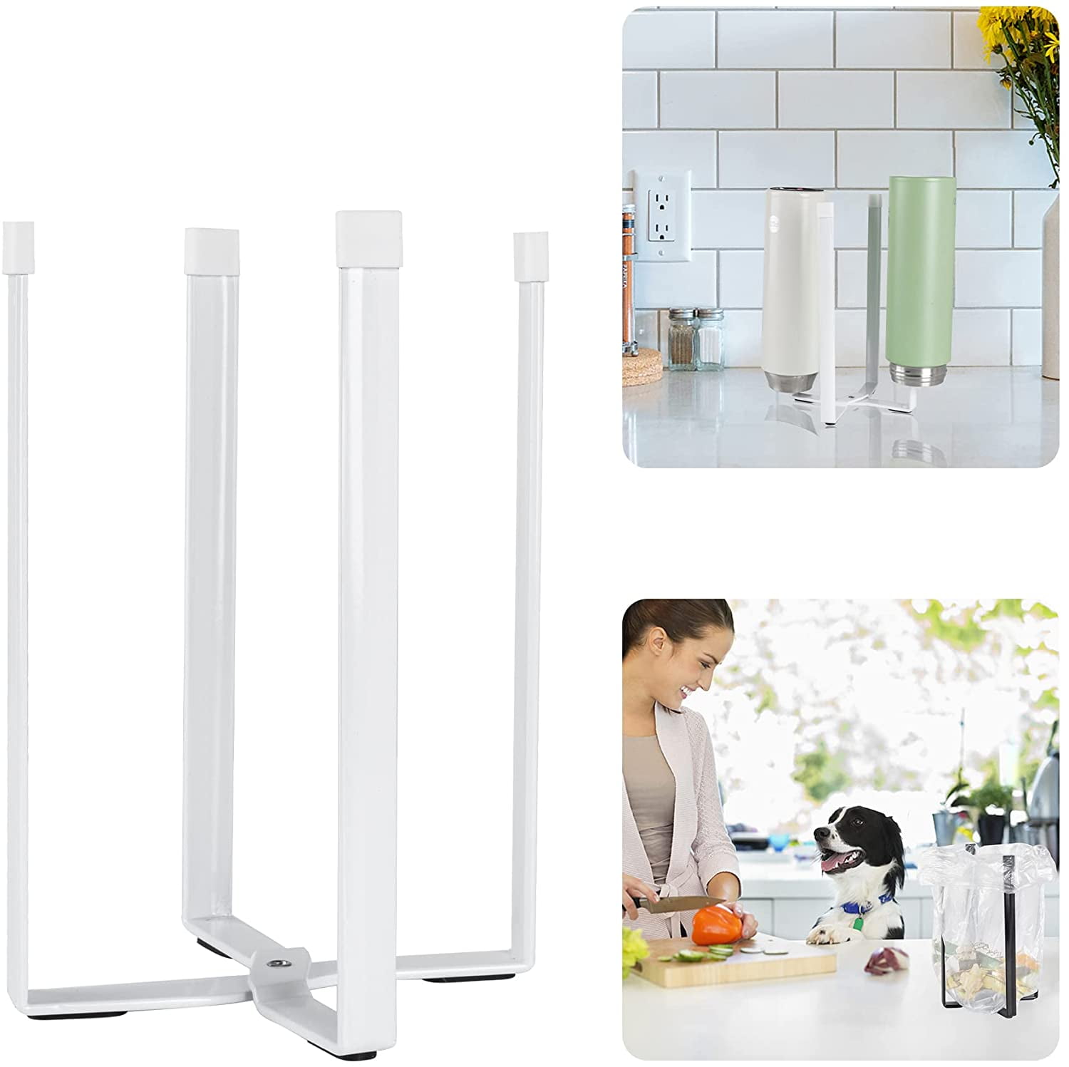 Kitchen Stand Holder, Plastic Bag Drying Rack, Multifunctional
