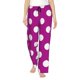 thumbnail image 1 of Fotbe Purlpe And White Polka Dot Pantalones de Pijama para Mujer, Pantalones de Dormir, Pantalones Pj con Cordón y Bolsillos-X-Large, 1 of 6