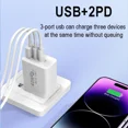 thumbnail image 2 of 40W Fast Usb-C Charger Block Dual Pd Power Adapter Type-C Wall Charger Plug Lot, 2 of 6
