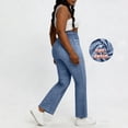thumbnail image 6 of Cxenplz Stretchy Flare Jeans for Women High Waisted Pull On Bell Bottom Jeans Trendy Elastic Tummy Control Denim Pants, 6 of 8