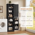 thumbnail image 5 of Hiphuta 71" Tall Narrow Bathroom Storage Cabinet, Slim Bathroom Storage Tower with Adjustable Shelves & Door Shelves, Narrow Cabinet with Doors for Small Spaces, Black, 5 of 7