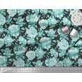 thumbnail image 3 of Soimoi Poly Georgette Fabric Leaves & Rose Flower Print Sewing Fabric Yard 42 Inch Wide, 3 of 3