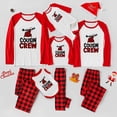 thumbnail image 2 of Cousin Crew Matching Christmas Pajamas – Red Plaid Pants with Festive Red Sleeve Tops, Full Sizes, 2 of 7