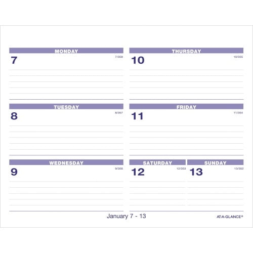 ATAGLANCE Flip A Week Desk Calendar Refills ATAGLANCE Flip A Week Desk Calendar Refills