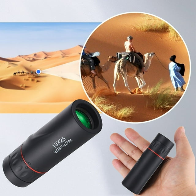 10x25 Monocular Telescope, Telescope For BAK4 Lens For Bird Watching Hunting Hiking Camping Travel