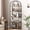 Black + Rustic Brown, variant on Memoryfield 5 Tier Bookcase, Arched Display Racks Bookshelves, Metal Frame Modern Storage Rack Shelf Large Wood Book Shelf for Bedroom, Living Room, Home Office, Black