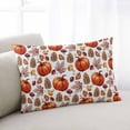 thumbnail image 2 of Fall Pumpkin Throw Pillow Cover 24 x 36 Inch Decorative Pillow Cover Thanksgiving Orange Maple Leaves Country Lumbar Pillowcase Seasonal Rectangle Cushion Case for Couch Sofa Bed Living Room, 2 of 7