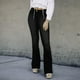 thumbnail image 3 of Pntutb moda mujer botón sólido cintura alta bolsillo Jeans pantalones bengalas pantalones de mezclilla Pntutb Pntutb-2641, 3 of 8