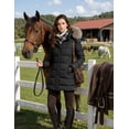 thumbnail image 3 of Heting Women's Waterproof Warm Puffer Jacket Winter Coat Hooded Quilted Black L, 3 of 9