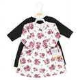 thumbnail image 2 of Hudson Baby Infant Girl Cotton Dresses, Burgundy Rose, 0-3 Months, 2 of 4