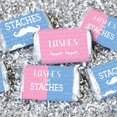 thumbnail image 5 of Mini envoltorios para barra de dulces Baby Gender Reveal - Pestañas o staches - 45 pegatinas, 5 of 5